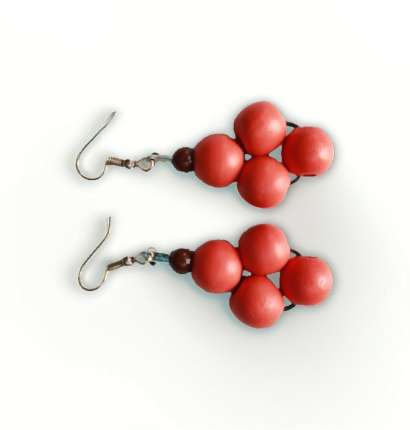 Royal Pink African Earrings